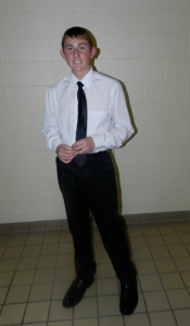 dressed up for middle school band concert