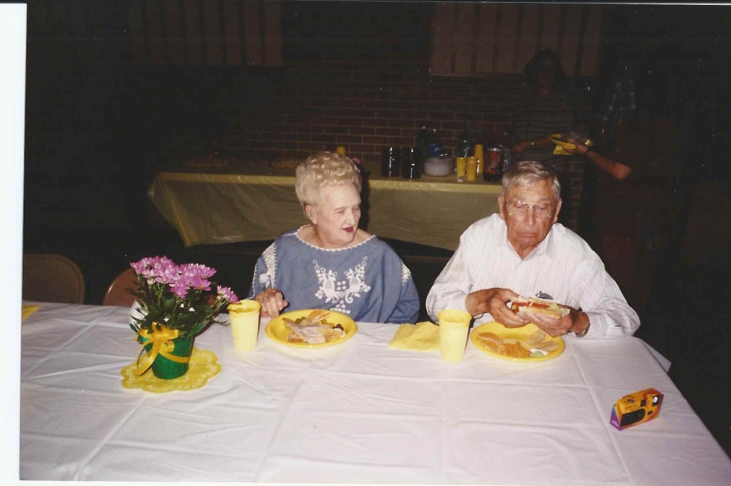 I feel sure that Mema was making sure Poppa was "eating right" (her way!)