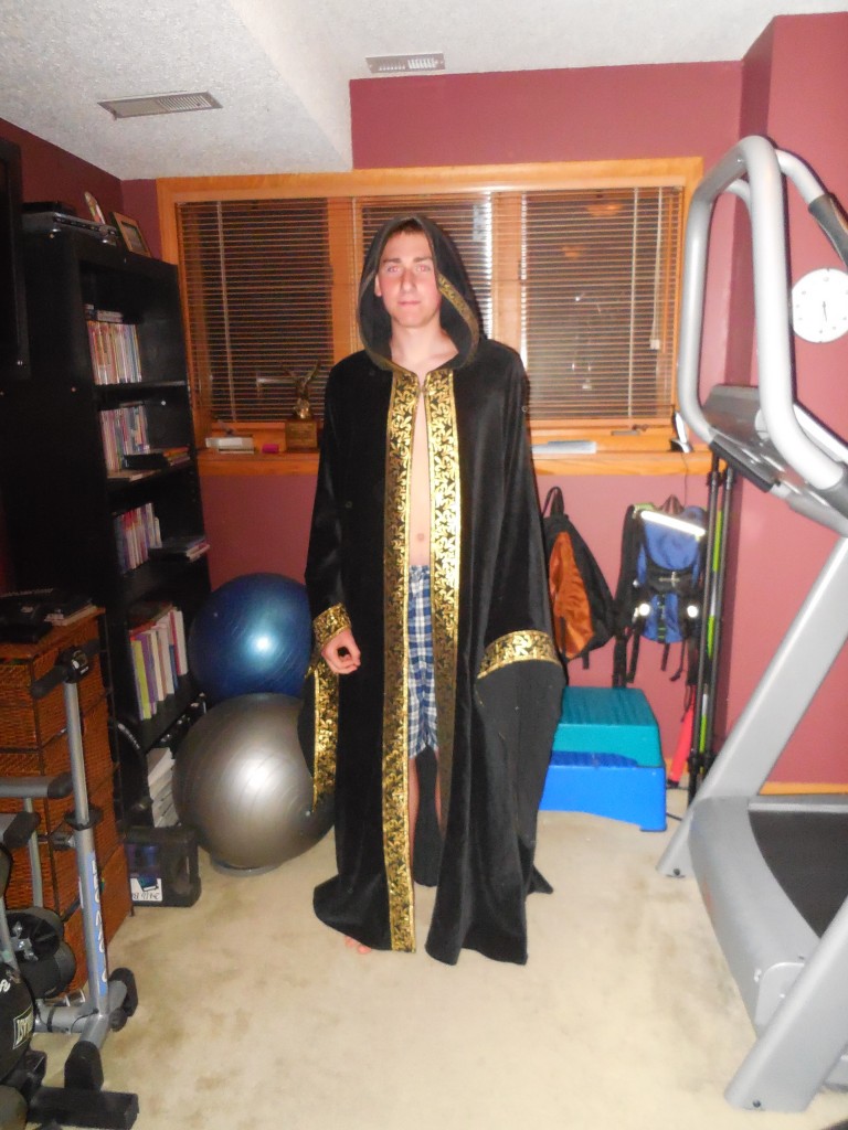 Jordan in his wizard's cloak